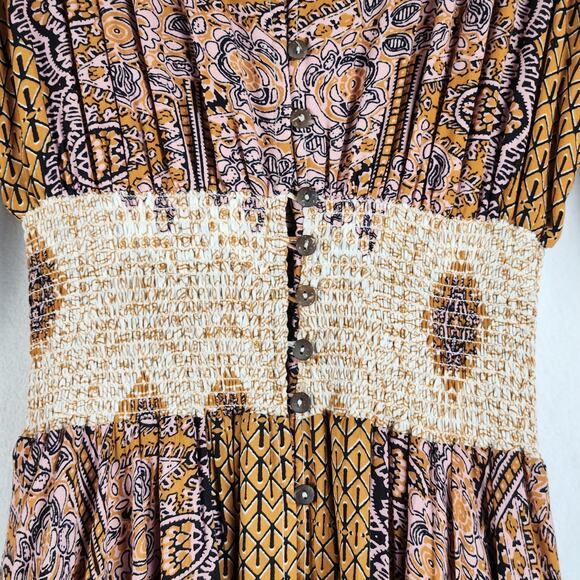 Free People Mexicali Rose Maxi Dress Women’s SZ SM EUC Dusty Rose - Picture 7 of 16